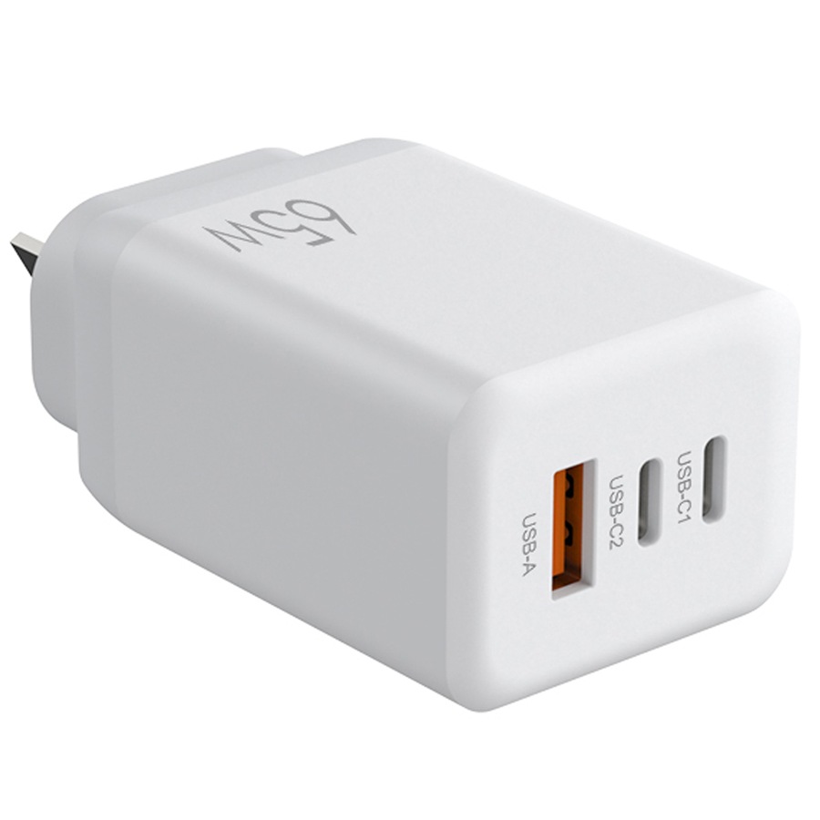 TODO 65W GaN USB Type C Charger Adaptor 3 Port Universal Charging Station 3.25A