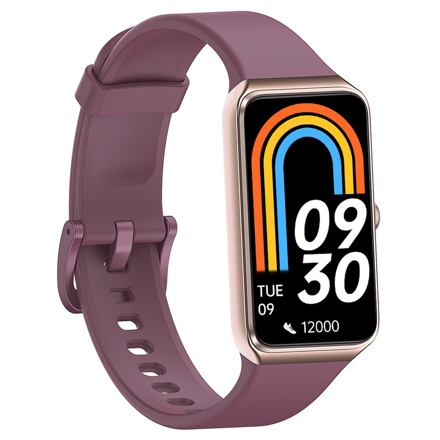 TODO Fitness Tracker Smart Watch BT 5.0 1.47" Display Thermometer BPM Monitor - Purple