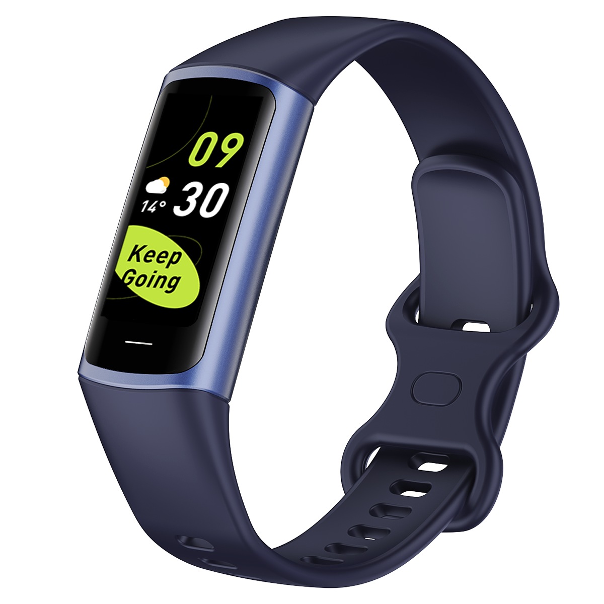 TODO Fitness Tracker Smart Watch BT 5.0 Body Thermometer Temperature BPM Monitor Blue