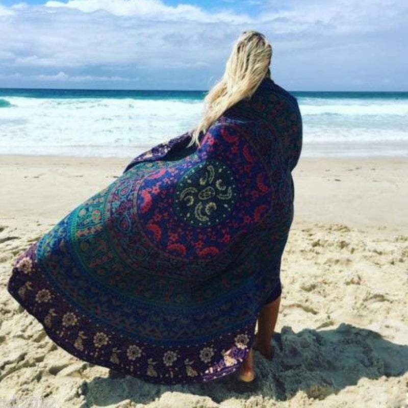 TODO Luxury Edition Chiffon Digital Print Beach Throw Yoga