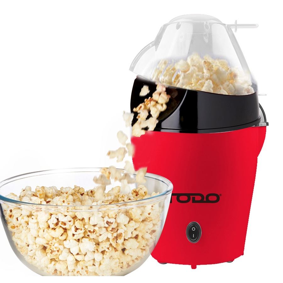 TODO Popcorn Maker Countertop Snack Hot Fresh Electric Popcorn Machine Kitchen Appliance - Red