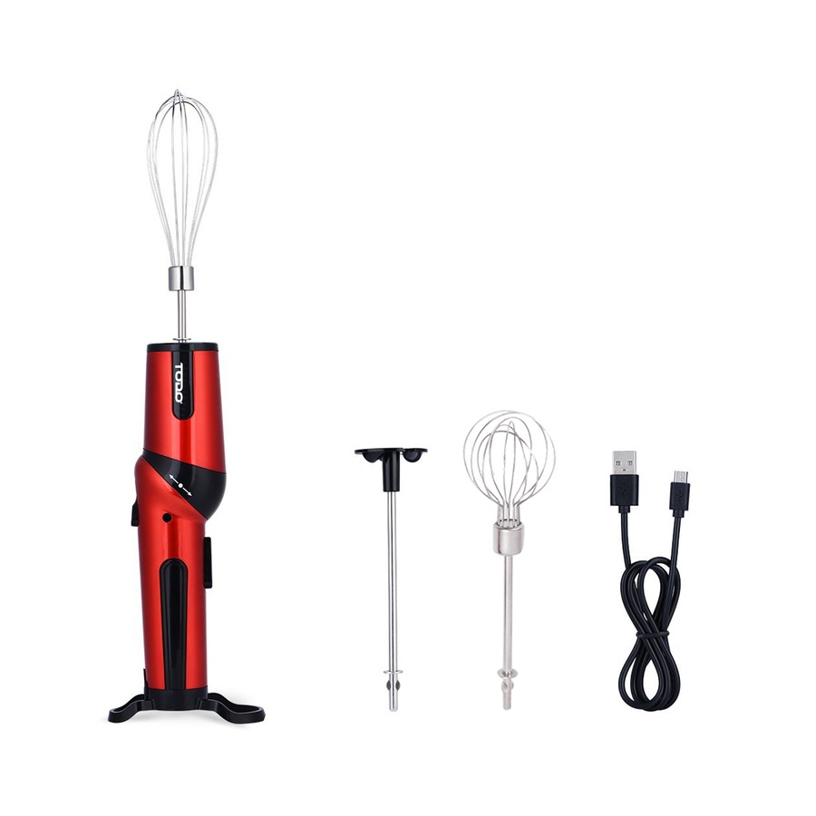 TODO Cordless Rechargeable Hand Mixer Whisk Handheld Electric Egg Beater Blender Hs-3805A