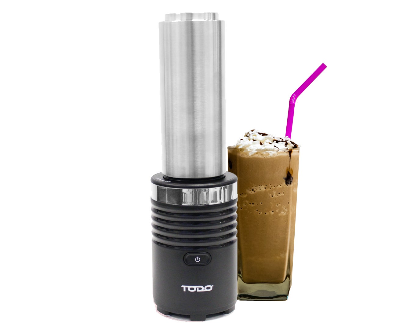 TODO 300W Smoothie Maker Drink Blender 600Ml Double Wall Stainless Steel Jar Black