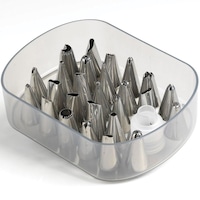 Mastrad Pastry Cake Piping Bag Nozzle Tips Set 26pc