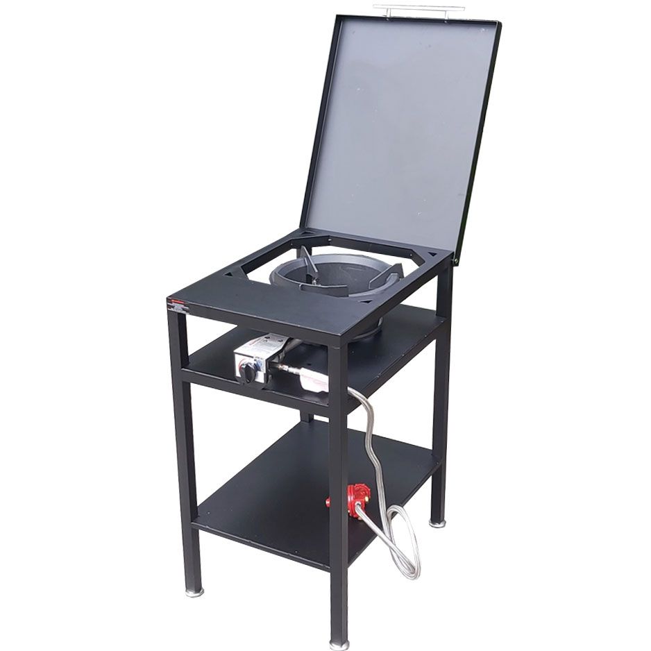 Auscrown 55MJ hr High Pressure 100kPa LPG Wok Burner + Stand Lid &