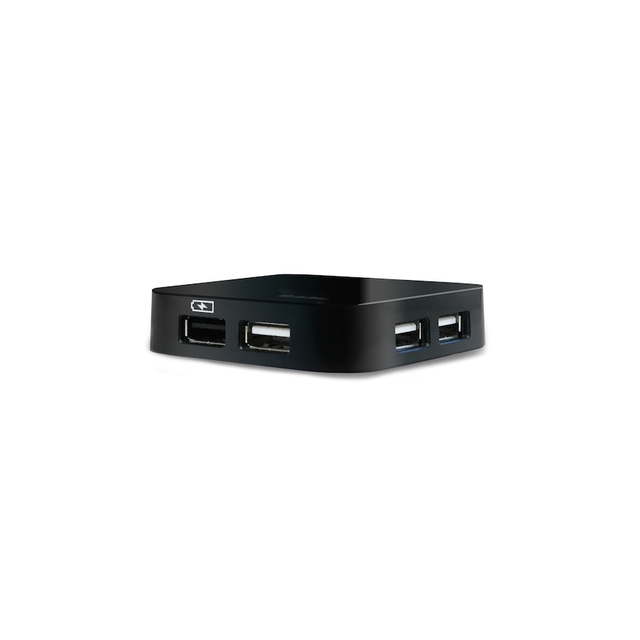 DLink DUB-H4 4-Port USB2.0 USB Hub in Black (USB Powered - No AC Adapter)