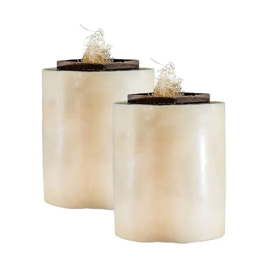 Eco Fuego Fire Pit Candle with Citronella 8 Hour Refill Vegetable Wax - 2 Pack