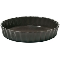 Emile Henry Ceramic Deep Flan Dish 28cm in Fusain / Charcoal