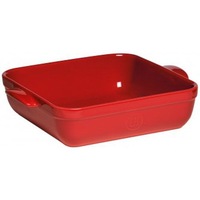 Emile Henry Ceramic Square Gratin Baking Dish 28 x 23cm in Grand Cru / Burgundy