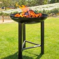 La Hacienda Pittsburgh Plancha 80cm Diameter Firepit with Cooking Surface / Grill