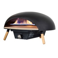 Le Feu Turtle Gas Pizza Oven in Black with Limestone Pizza Stone + Bonus Cover