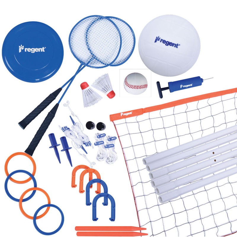 Buy Regent Halex 6 Game Combo Set Volleyball + Badminton + More! MyDeal