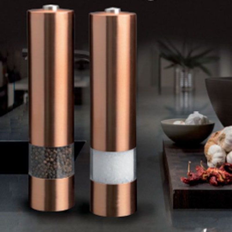 Buy Russell Hobbs Electric 2 Piece Brushed Salt & Pepper Mill Set - MyDeal