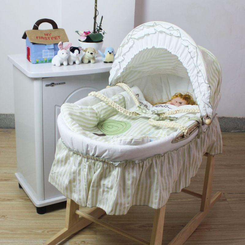 Buy Baby Moses Basket with Stand & Mattress MyDeal