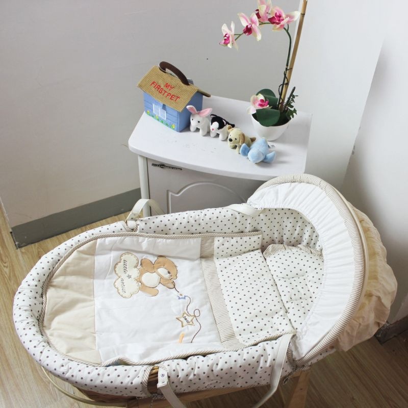 Baby Moses Basket with Stand & Mattress MyDeal