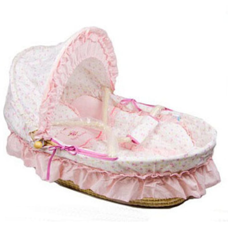 Baby Moses Basket with Stand & Mattress MyDeal