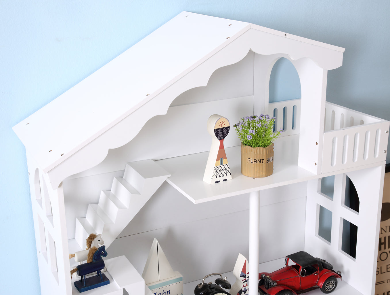 Buy ALL 4 KIDS Ella White Dollhouse Bookcase Book Shelf Storage Unit MyDeal