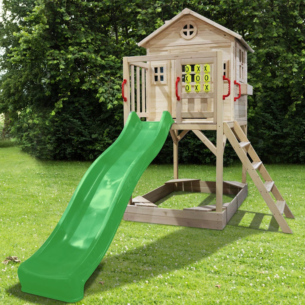 ALL 4 KIDS Brooklyn Cubby House with Slide and Sand Pitch