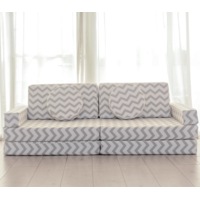All 4 Kids Roman 10 PCS Play Couch with Farbic Cover - Chevron