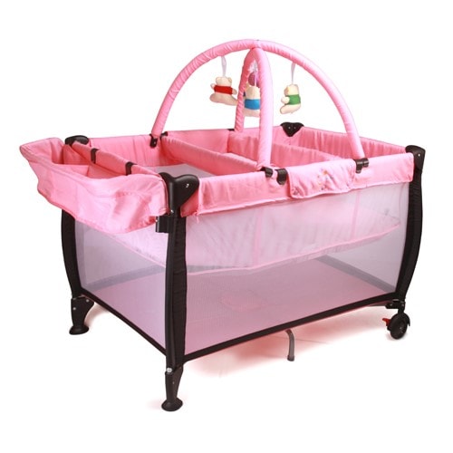 JOY BABY Portable Travel Cot Portacot with Bassinet - Pink | Buy ...