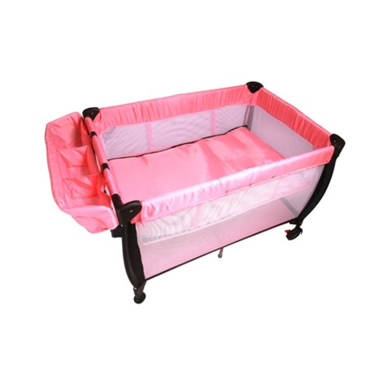 Buy JOY BABY Portable Travel Cot Portacot with Pink MyDeal