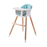 JOY BABY Amelia 2-in-1 Timber Highchair - Blue