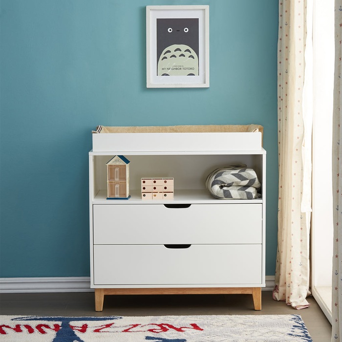 Keezi Baby Change Table Tall boy Drawers Dresser Chest Storage