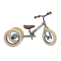 Trybike 2 in 1 Steel Balance Bike and Tricycle - Vintage Green