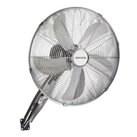 Heller Wall Fan with Remote - Chrome
