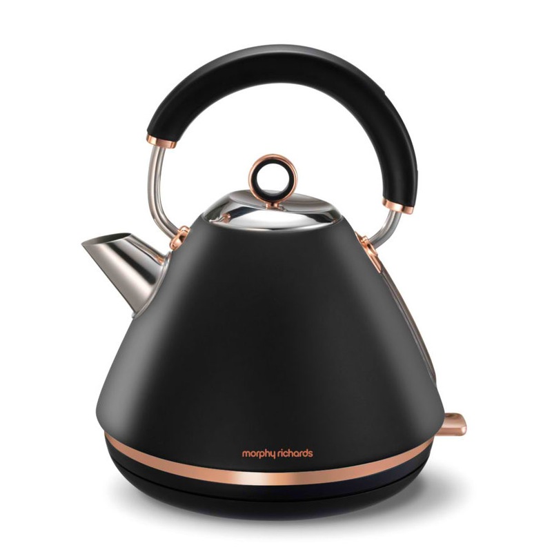 Buy Morphy Richards Black/Rose Gold Accents Pyramid Kettle 102107 MyDeal