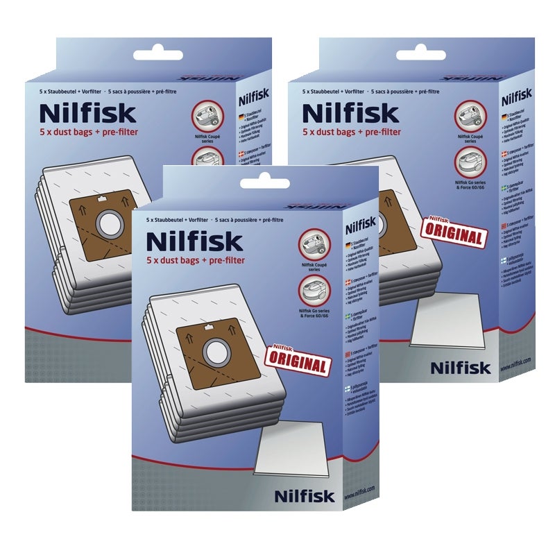 Nilfisk Coupe Series 3 boxes of 5 Dust Bags