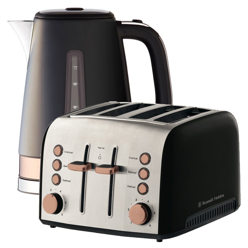 Russell Hobbs Brooklyn Kettle + Toaster Pack Copper Buy Toasters