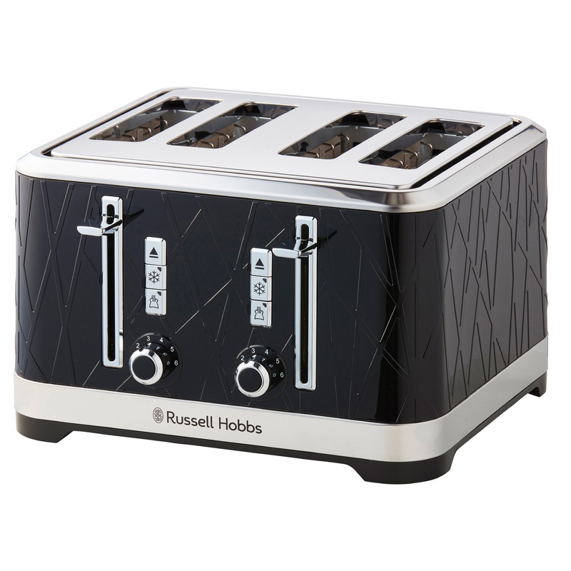 Buy Russell Hobbs Structure 4 Slice Toaster Black RHT334BLK MyDeal