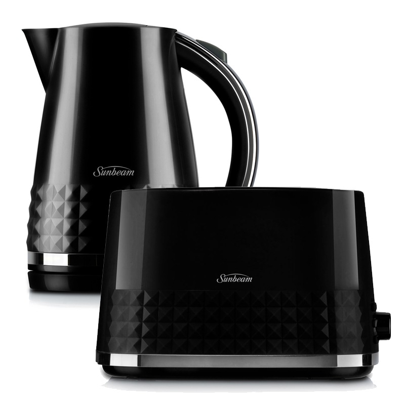 Sunbeam Diamond Collection Kettle & Toaster Pack Black Buy Toasters
