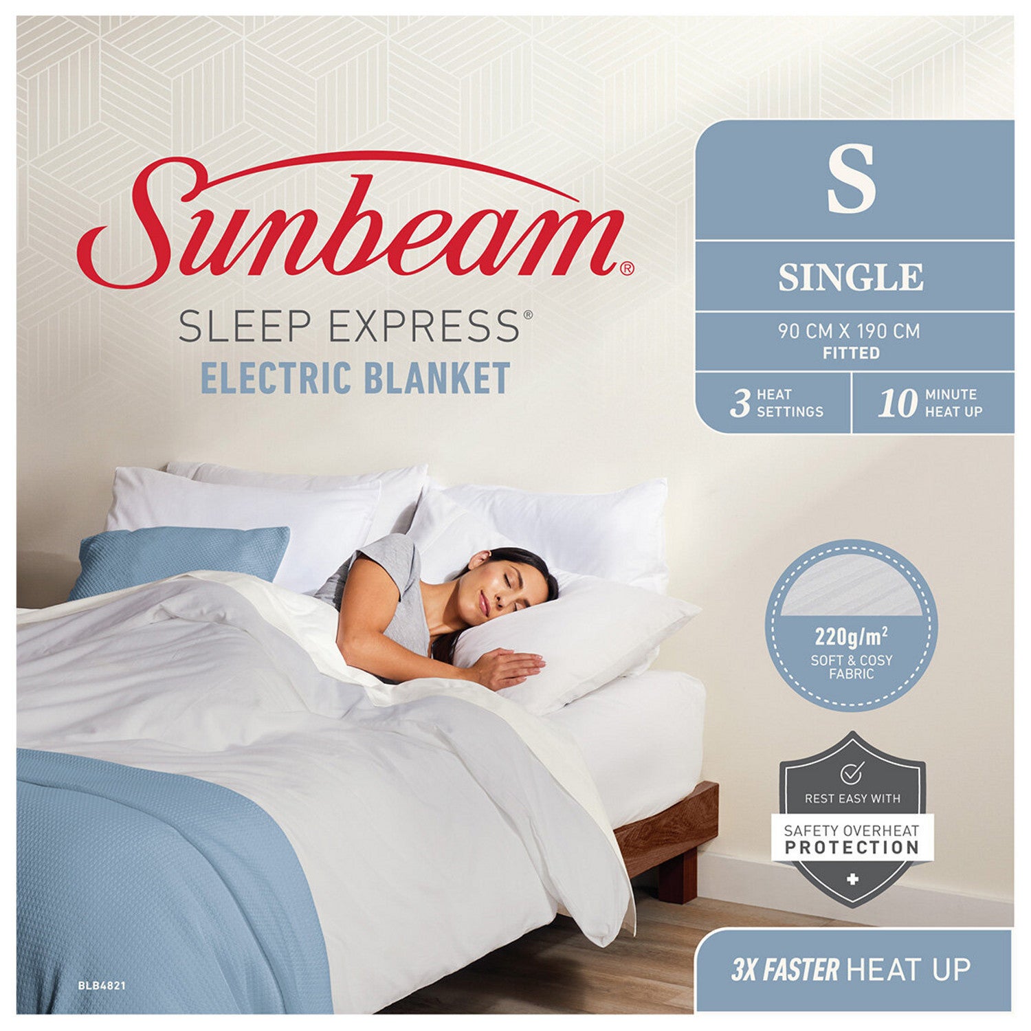 Sunbeam Sleep Express Boost Single Bed Fitted - BLB4821