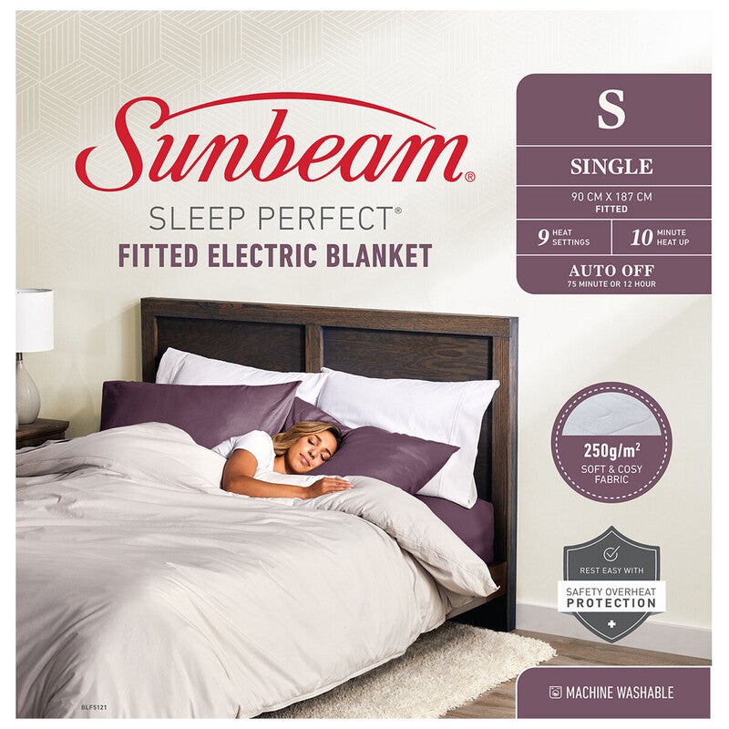 Sunbeam Sleep Perfect Single Fitted Blanket - BLF5121