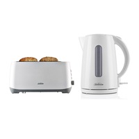 Sunbeam White TAP0003WH Toaster & KEP0007WH Kettle Bundle