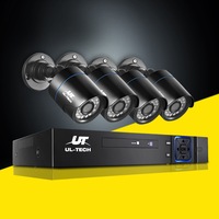 UL-Tech CCTV Security System 8CH DVR 4 Cameras 1080p
