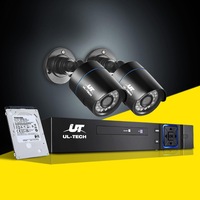 UL-Tech CCTV Security System 4CH DVR 2 Cameras 1TB Hard Drive