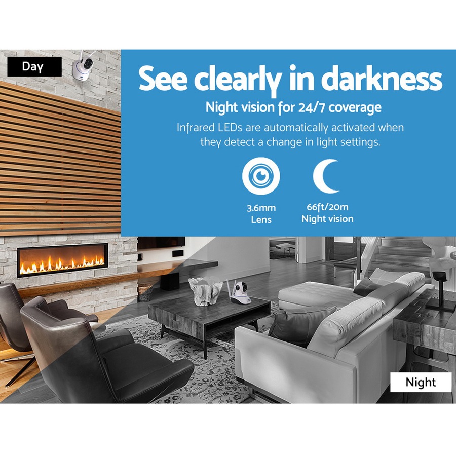 UL-Tech 1080P Wireless IP Camera Security WIFI Cam White