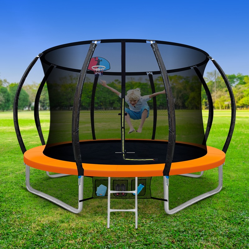 Everfit 10FT Trampoline Round Trampolines With Basketball Hoop Kids