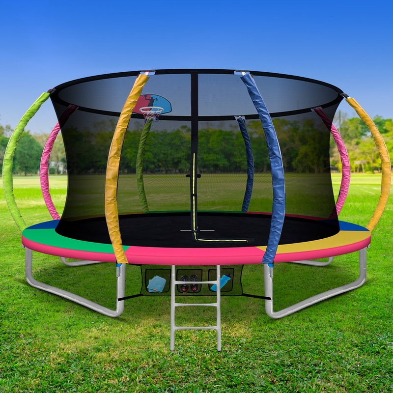 Buy Everfit Trampoline 12FT Kids Trampolines Basketball Hoop Set Cover