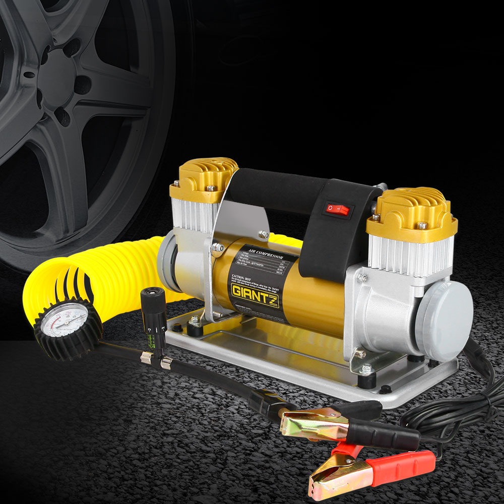 12V Air Compressor Car Portable Cordless Tyre Deflator Inflator Pump 4X4 Giantz