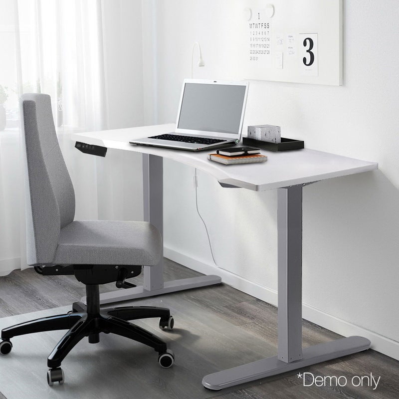 Artiss 140cm Curved Adjustable Desk - White - MyDeal