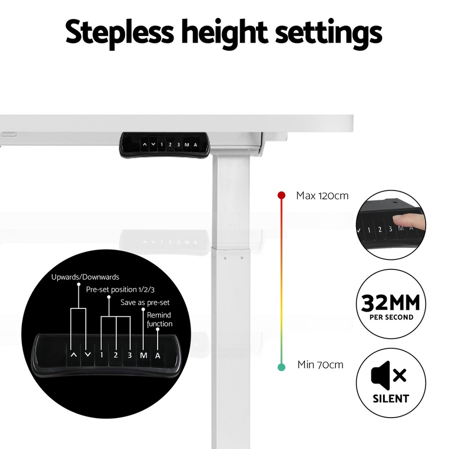 140CM Electric Standing Desk Computer Desks Dual Motor