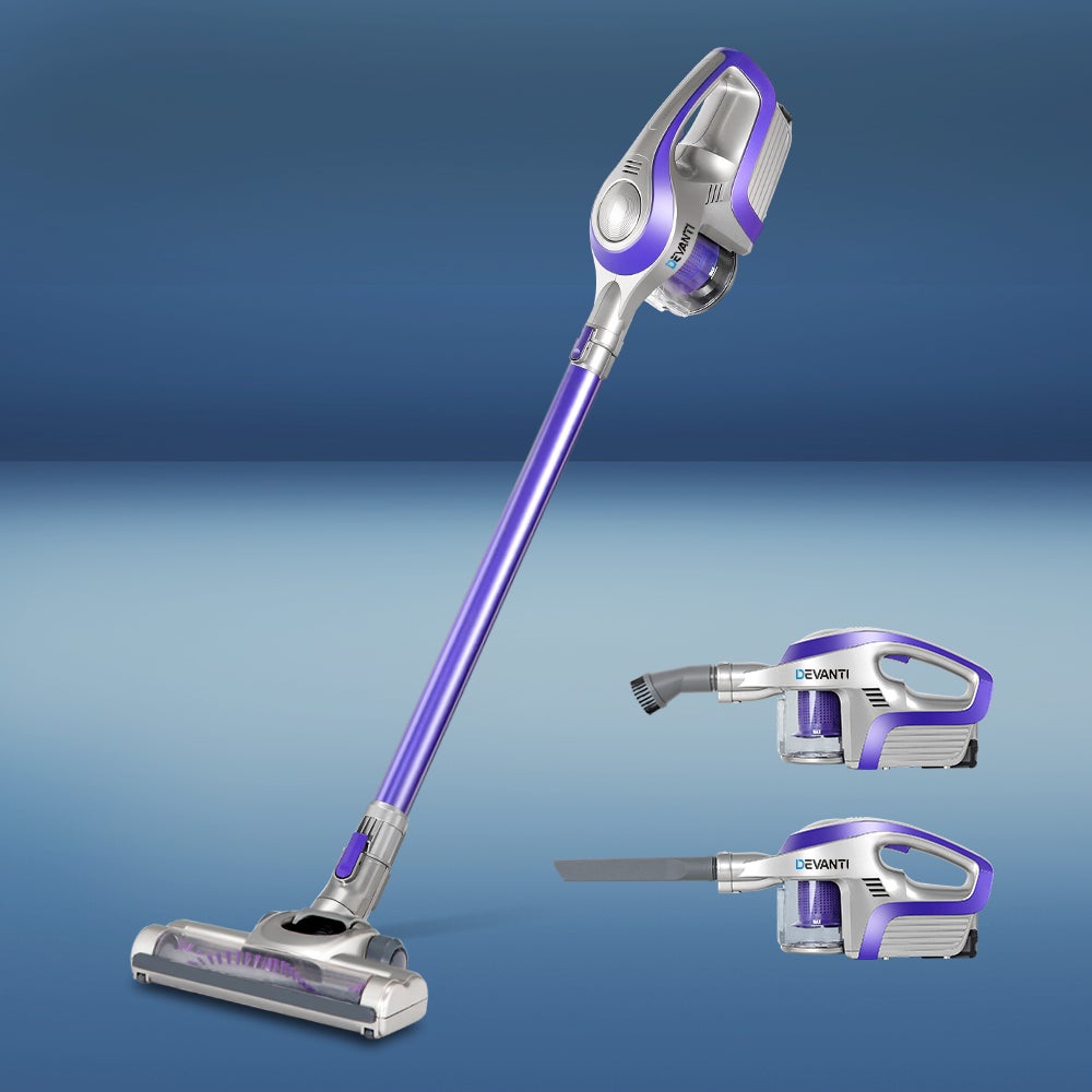 Devanti Handheld Vacuum Cleaner Bagless Cordless 150W Purple