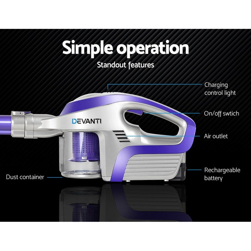 Buy Devanti Handheld Vacuum Cleaner Cordless Stick Handstick Bagless