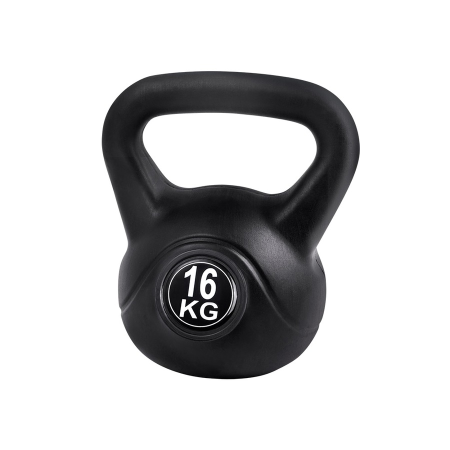 16kg Everfit Kettlebell Set Weight Lifting Bench Dumbbells Kettle Bell Gym Home