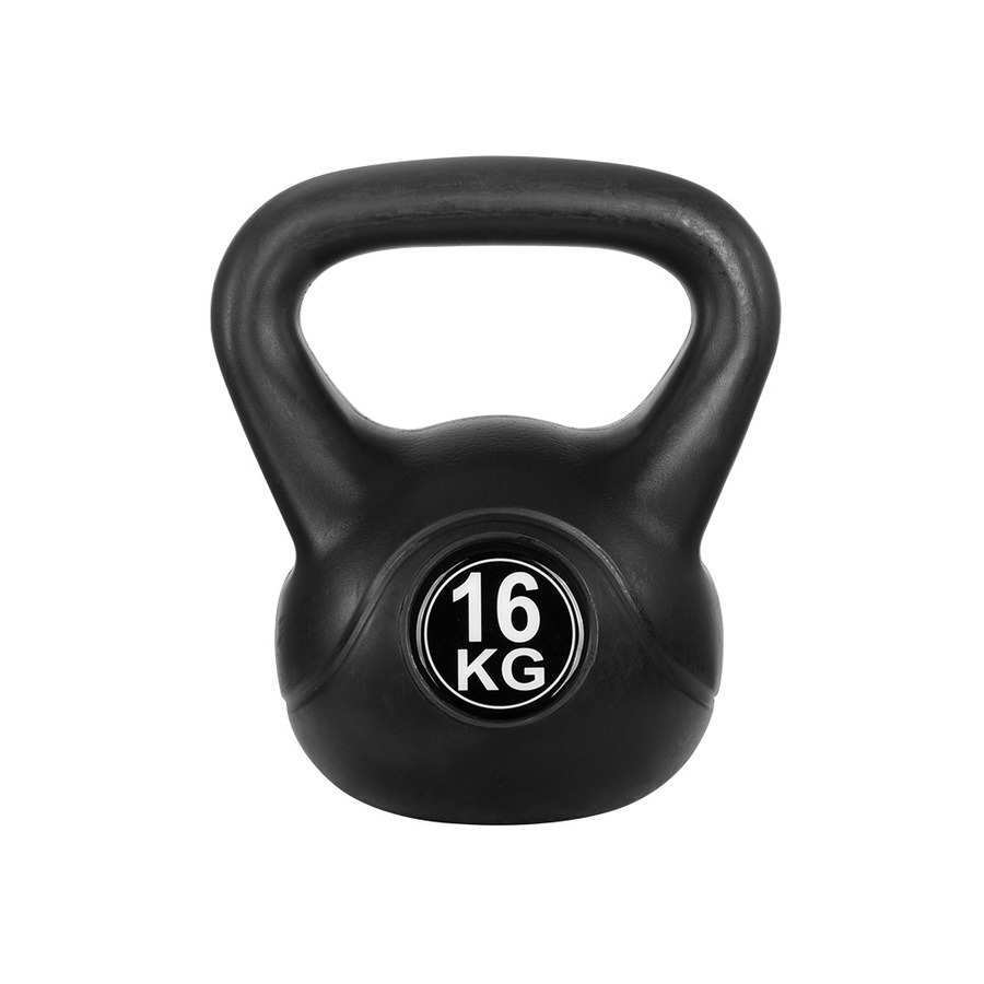 16kg Everfit Kettlebell Set Weight Lifting Bench Dumbbells Kettle Bell Gym Home
