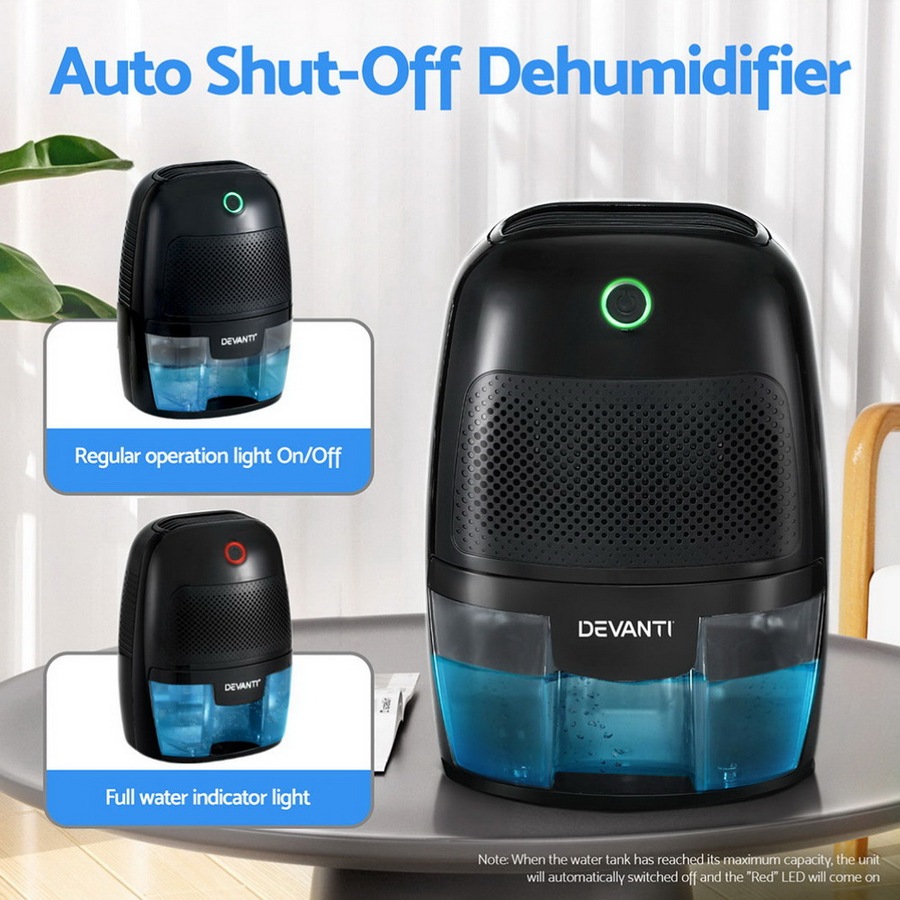 1x Devanti Dehumidifier 600ML Portable Air Dryer Purifier Home Moisture Absorber
